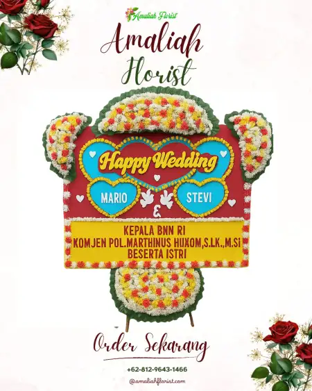 Papan Bunga Pernikahan Watestani